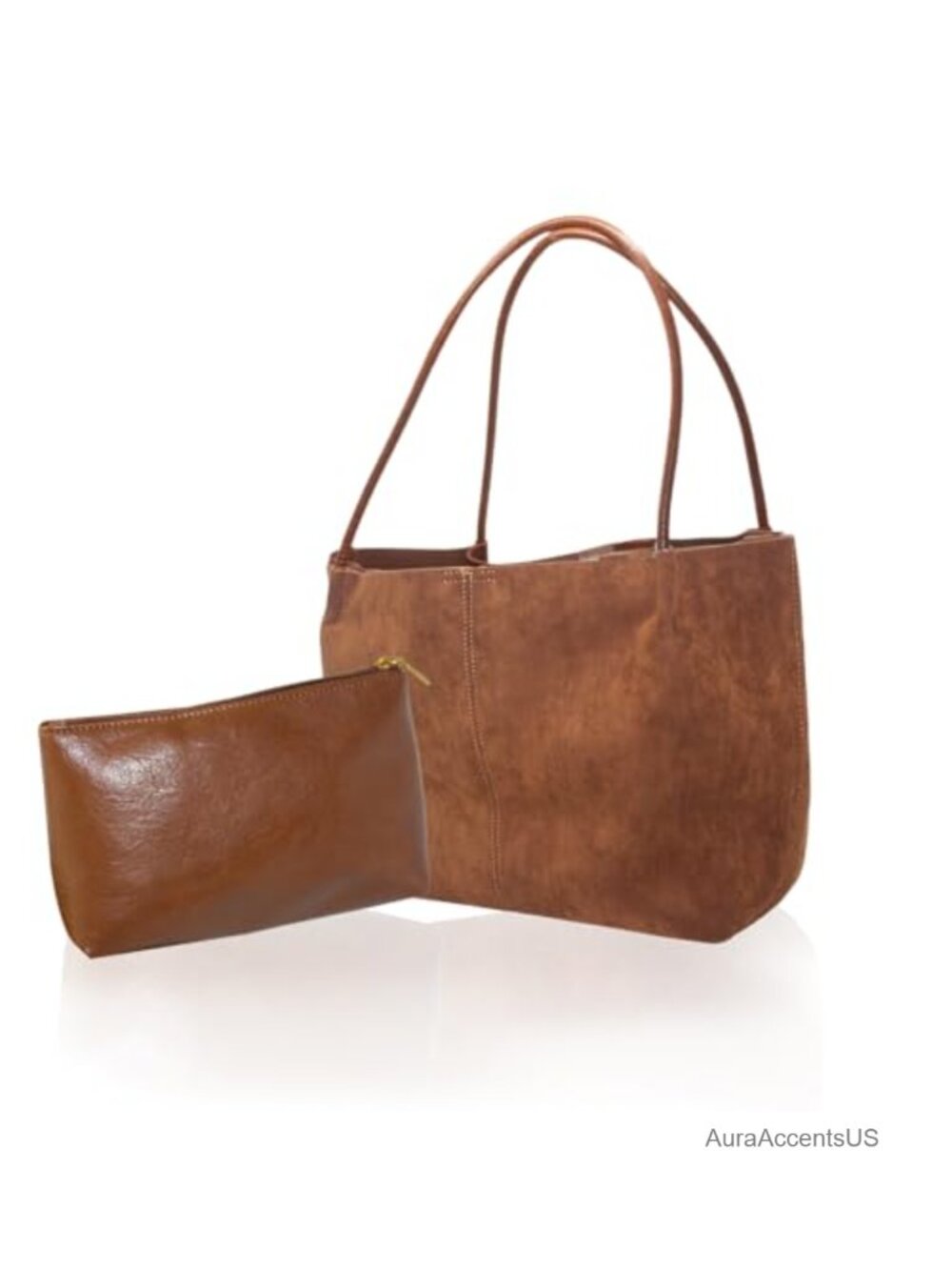 Suede Tote Bag Large Capacity Soft Suede Shoulder Hobo Bag for Women